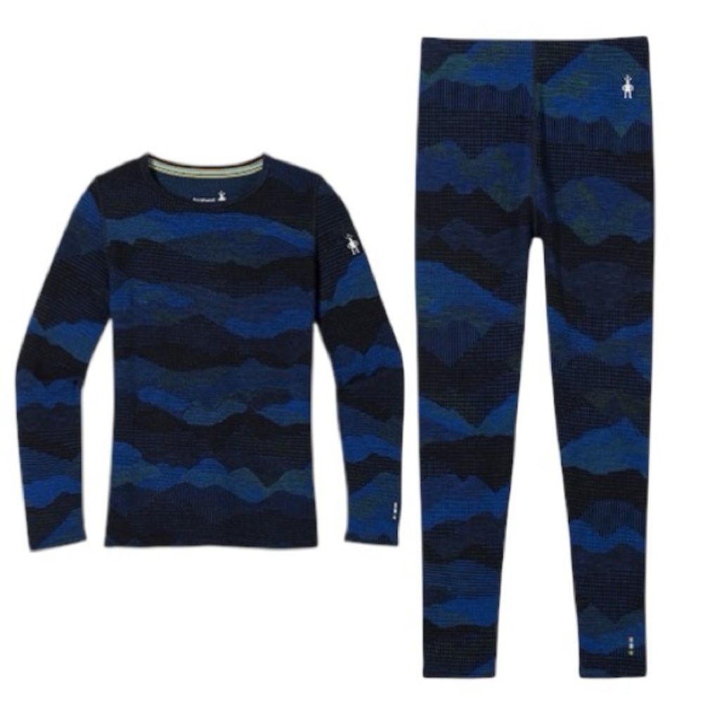smartwool kids classic thermal merino wool baselayer set